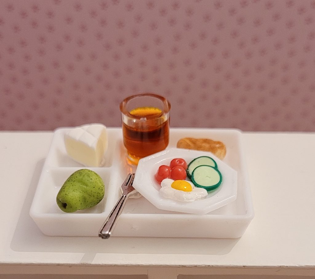 plateau repas miniatures accessoires maisons de poupées