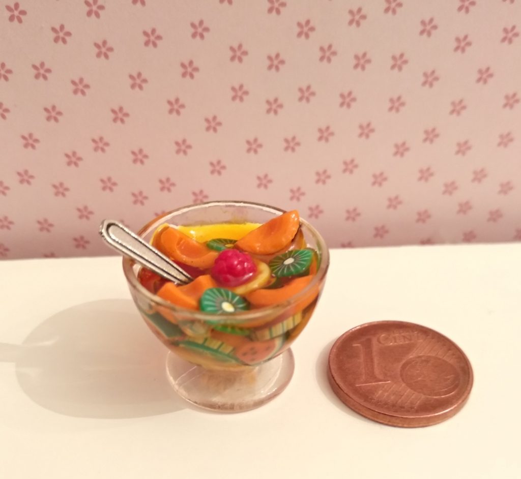 salade de fruits miniatures accessoires maisons de poupées